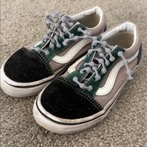 Vans Old Skool Sneakers with Black and Green Accents